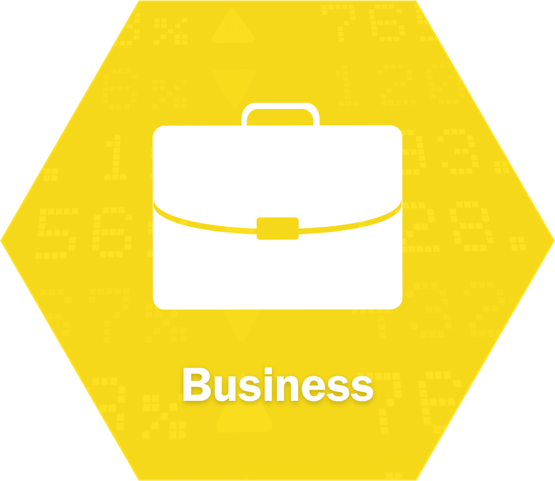 Yellow Icon, reads "Business"