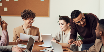 People working together at a table