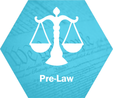 light blue icon, reads "Pre-Law"