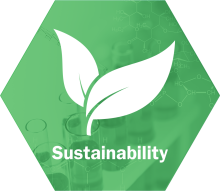 Green Icon, reads "Sustainability"